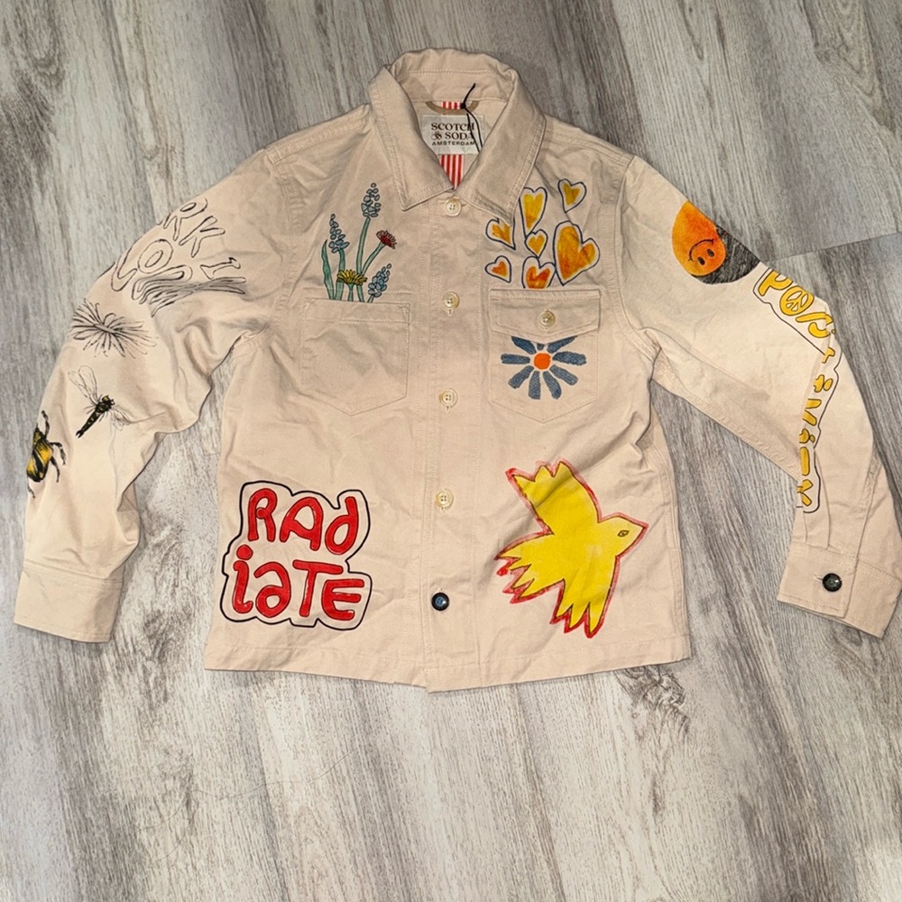 NEW WITH TAG SCOTCH AND SODA ARTWORK OVERSHIRT